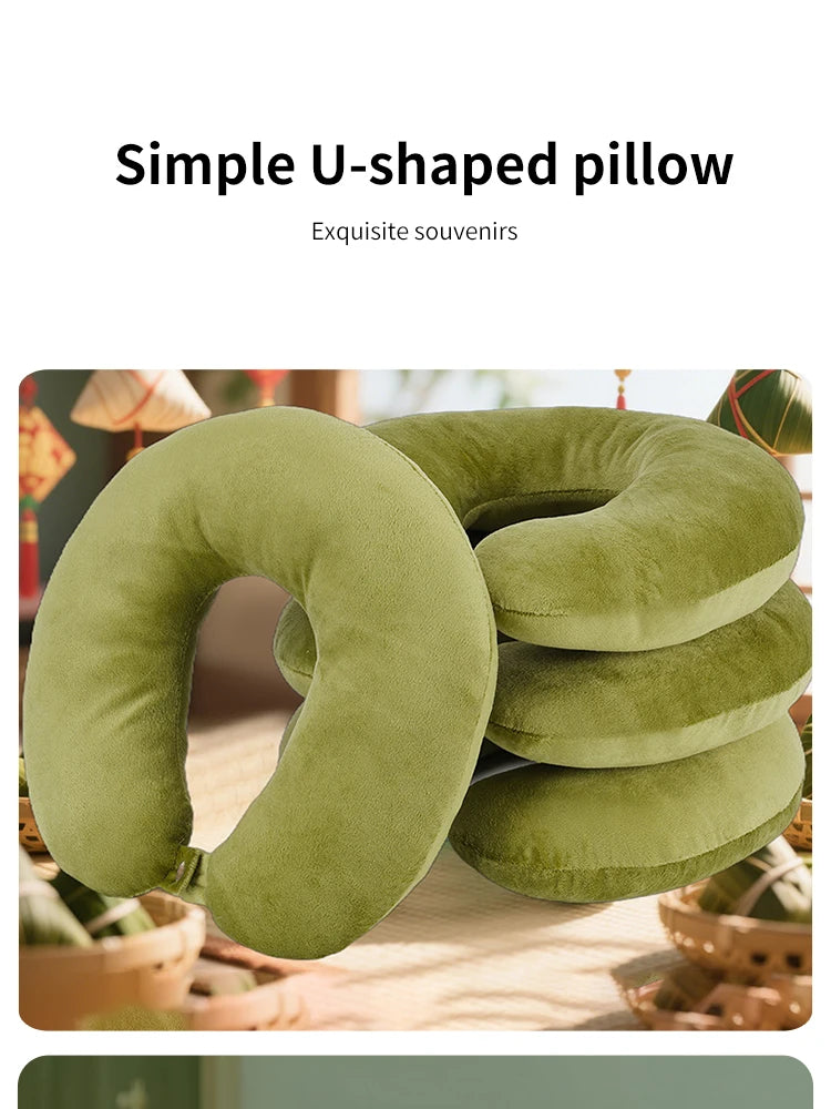 U-Shaped Neck Pillow for Cervical Support Portable Travel Pillow for Sleeping and Car Rides Massage Pillow for Naps PP Cotton U-