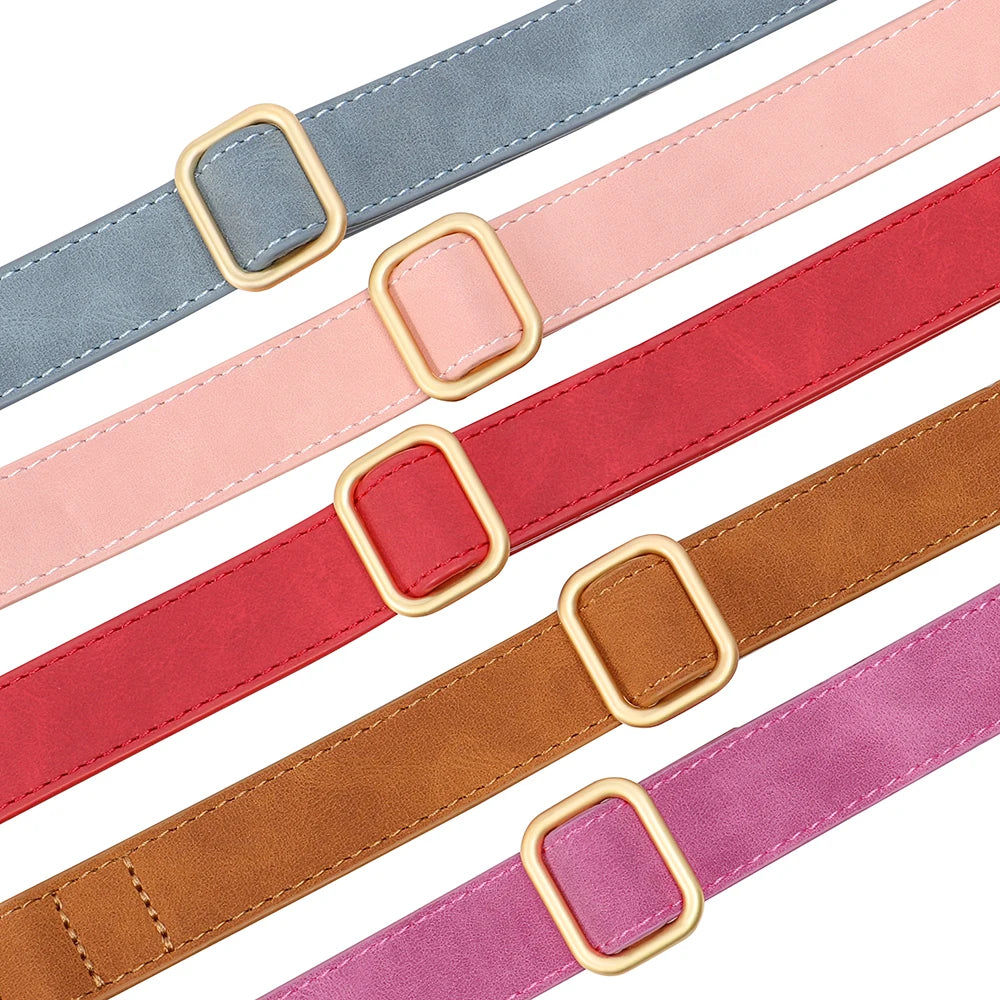 Personalized Dog Collar PU Leather Dog Collars Free Custom Metal Buckle Pet Necklace for Small Medium Large Dogs Pitbull Bulldog